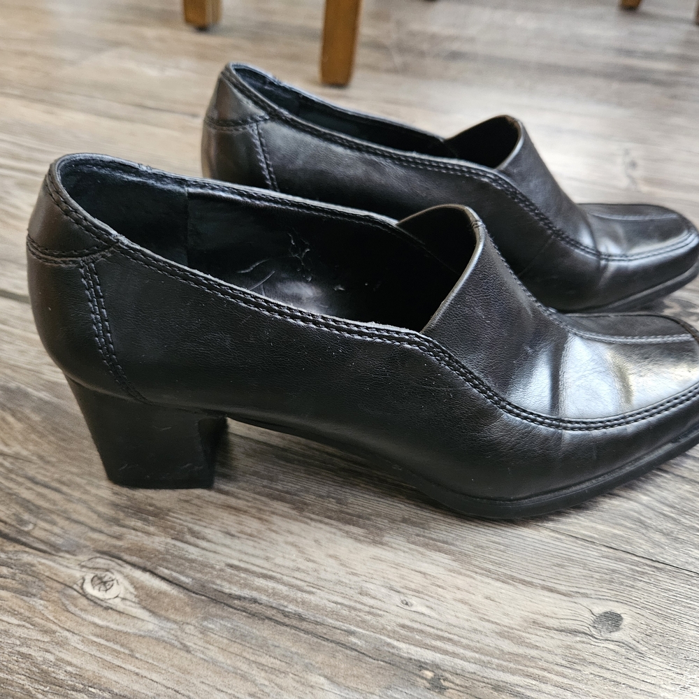 Franco Sarto Black Leather Heeled Shoes